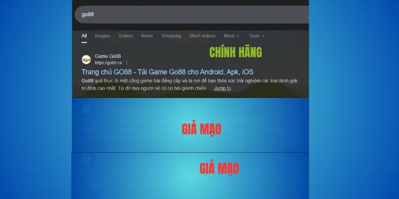 Go88 thật – chỉ có go88.com và go88.ca là địa chỉ chính thức 3 go88.ca – miền mới nhất được Go88 công bố